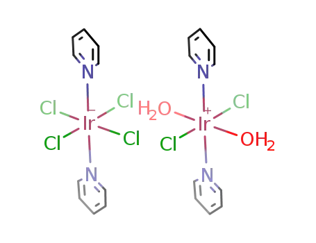 {Ir(C<sub>5</sub>H<sub>5</sub>N)2(H<sub>2</sub>O)2Cl<sub>2</sub>}<sup>(1+)</sup>*{Ir(C<sub>5</sub>H<sub>5</sub>N)2Cl<sub>4</sub>}<sup>(1-)</sup>={Ir(C<sub>5</sub>H<sub>5</sub>N)2(H<sub>2</sub>O)2Cl<sub>2</sub>}{Ir(C<sub>5</sub>H<sub>5</sub>N)2Cl<sub>4</sub>}
