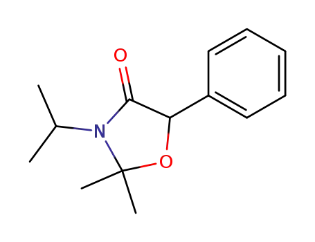 Molecular Structure of 64201-09-8 (4-Oxazolidinone, 2,2-dimethyl-3-(1-methylethyl)-5-phenyl-)