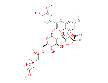 rhamnazin-3-O-β-D-apiosyl-(1→2)-β-D-[6''-(3-hydroxy-3-methylglutaric methyl ester)]glucoside