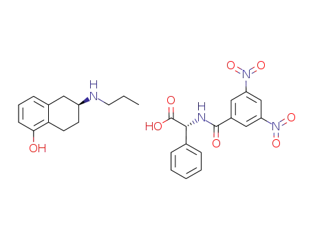 Molecular Structure of 1222074-04-5 ((S)-(-)-2-(N-propylamino)-5-hydroxytetraline (-)-N-(3,5-dinitrobenzoyl)-α-phenylglycine salt)