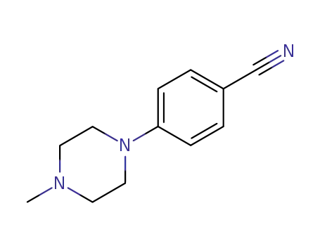 Molecular Structure of 34334-28-6 (4-(4-METHYL-PIPERAZIN-1-YL)BENZONITRILE)
