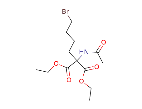 Molecular Structure of 5183-27-7 (Propanedioic acid, (acetylamino)(4-bromobutyl)-, diethyl ester)