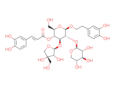 1-O-3,4-(dihydroxyphenyl)ethyl-β-D-apiofuranosyl-(1->2)-β-D-xylopyranosyl-(1->3)-4-O-caffeoyl-β-D-glucopyranoside