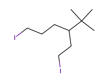 Molecular Structure of 89891-13-4 (Hexane, 1-iodo-4-(2-iodoethyl)-5,5-dimethyl-)