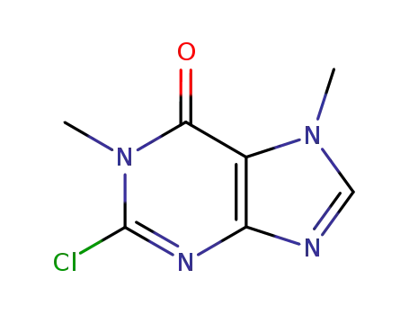 Molecular Structure of 16017-75-7 (1,7-DIMETHYL-2-CHLORO-6-OXO-PURINE)