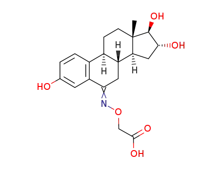 Molecular Structure of 37654-41-4 (6-KETOESTRIOL 6-(O-CARBOXYMETHYL)OXIME)
