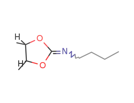Molecular Structure of 132783-18-7 (cis-4,5-dimethyl-N-butyl-1,3-dioxolan-2-imine)