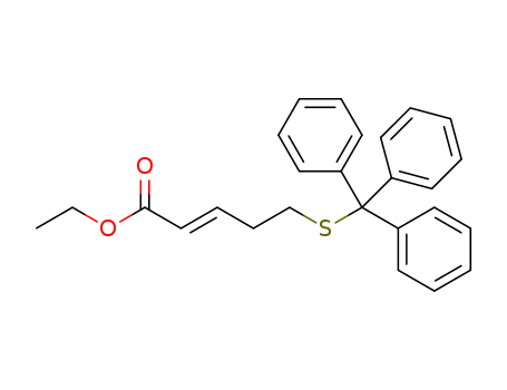 Molecular Structure of 1309766-86-6 (ethyl (E)-5-(triphenylmethylthio)-2-pentenoate)