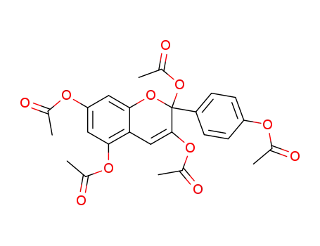 Molecular Structure of 102891-68-9 (2,3,5,7-tetraacetoxy-2-(4-acetoxy-phenyl)-2<i>H</i>-chromene)