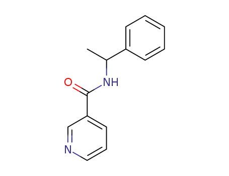 Molecular Structure of 2909-33-3 (3-Pyridinecarboxamide, N-(1-phenylethyl)-)