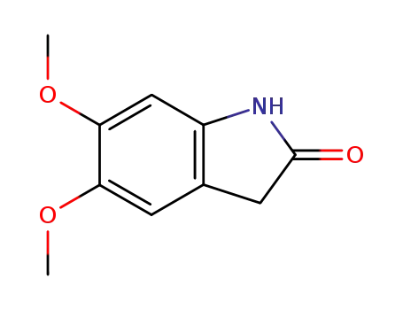 Molecular Structure of 6286-64-2 (5,6-DIMETHOXY-1,3-DIHYDRO-INDOL-2-ONE)