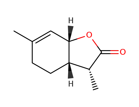 Molecular Structure of 182699-79-2 ((+)-(3aR,3aS,7aR)-3a,4,5,7a-tetrahydro-3,6-dimethylbenzofuran-2(3H)-one)