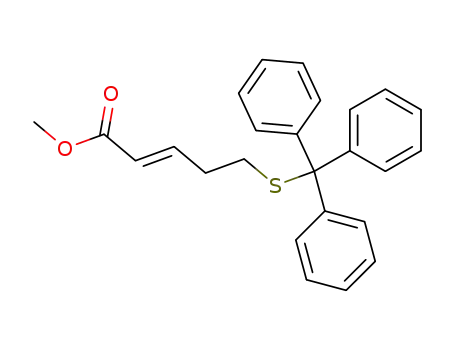 Molecular Structure of 180973-36-8 ((E)-5-Tritylsulfanyl-pent-2-enoic acid methyl ester)