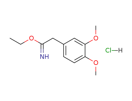 Molecular Structure of 81316-62-3 (ethyl 2-(3,4-dimethoxyphenyl)acetoimidate hydrochloride)