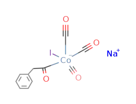 Na<sup>(1+)</sup>*C<sub>6</sub>H<sub>5</sub>CH<sub>2</sub>C(O)Co(CO)3I<sup>(1-)</sup> = Na{C<sub>6</sub>H<sub>5</sub>CH<sub>2</sub>C(O)Co(CO)3I}