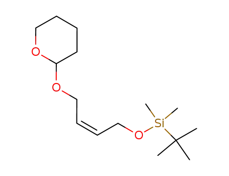 Molecular Structure of 222713-57-7 (<i>tert</i>-butyl-dimethyl-[4-(tetrahydro-pyran-2-yloxy)-but-2-enyloxy]-silane)