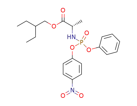 Molecular Structure of 1439900-56-7 ((2S)-2-ethylbutyl 2-(((4-nitrophenoxy)(phenoxy)phosphoryl)amino)propanoate)