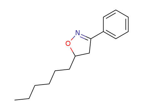 Molecular Structure of 84965-95-7 (Isoxazole, 5-hexyl-4,5-dihydro-3-phenyl-)