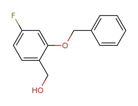Molecular Structure of 351445-99-3 (Benzenemethanol, 4-fluoro-2-(phenylmethoxy)-)