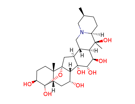 4,9-EPOXYCEVANE-3-β,4-β,7-α,14,15-α,16-β,20-HEPTOL cas  508-65-6