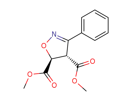 Molecular Structure of 17669-30-6 (4,5-Dihydro-3-phenylisoxazole-4,5-dicarboxylic acid dimethyl ester)