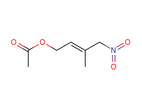 Molecular Structure of 62842-04-0 (2-Buten-1-ol, 3-methyl-4-nitro-, acetate (ester), (E)-)
