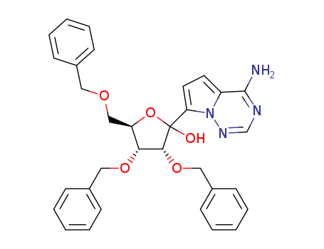 Cas no.1355049-94-3 98% D-Ribofuranose, 1-C-(4-aminopyrrolo[2,1-f][1,2,4]triazin-7-yl)-2,3,5-tris-O-(phenylmethyl)-
