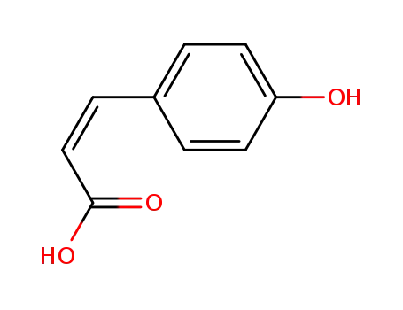 Molecular Structure of 4501-31-9 (4-Hydroxycinnamic acid)