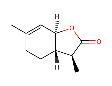 Molecular Structure of 182699-81-6 ((3S,3aS,7aS)-3a,4,5,7a-tetrahydro-3,6-dimethylbenzofuran-2(3H)-one)