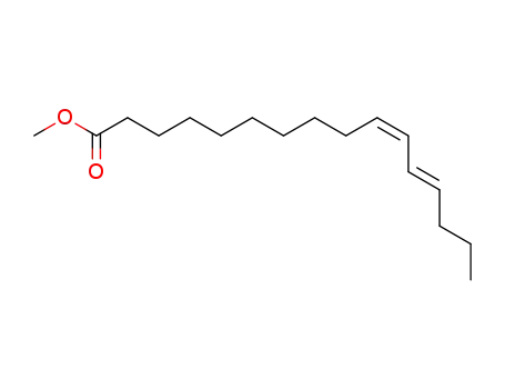 Molecular Structure of 929-66-8 (hexadeca-10<i>c</i>,12<i>t</i>-dienoic acid methyl ester)