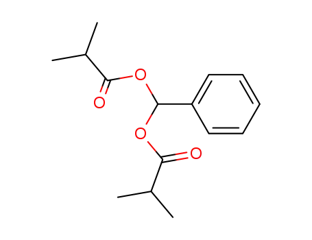 Molecular Structure of 413601-57-7 (Propanoic acid, 2-methyl-, phenylmethylene ester)