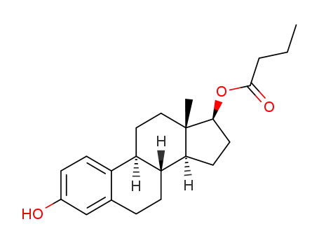 Molecular Structure of 18069-79-9 (estra-1,3,5(10)-triene-3,17beta-diol 17-butyrate)