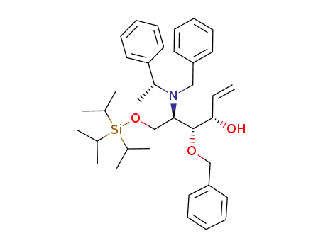 (3S,4R,5R,αR)-4-benzyloxy-5-[N-benzyl-N-(α-methylbenzyl)amino]-6-(triisopropylsilyloxy)hex-1-en-3-ol
