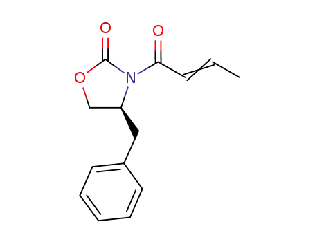 Molecular Structure of 133812-16-5 ((S)-(+)-4-BENZYL-3-CROTONYL-2-OXAZOLIDI&)