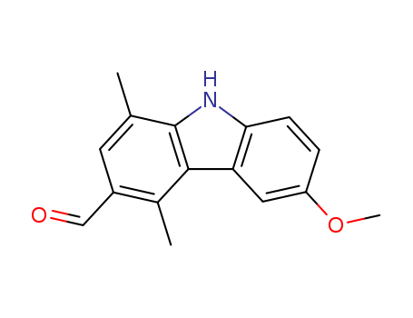 6-Methoxy-1,4-dimethyl-9H-carbazole-3-carbaldehyde cas  18073-15-9