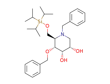 (2R,3R,4S,5S)-N<sup>(1)</sup>-benzyl-2-[(triisopropylsilyloxy)methyl]-3-benzyloxy-4,5-dihydroxypiperidine