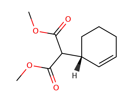 Molecular Structure of 78601-28-2 (Propanedioic acid, (1S)-2-cyclohexen-1-yl-, dimethyl ester)