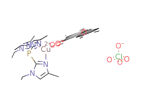 [Cu(tris-1-ethyl-4-methylimidazolylphosphine)(flav)][ClO<sub>4</sub>]