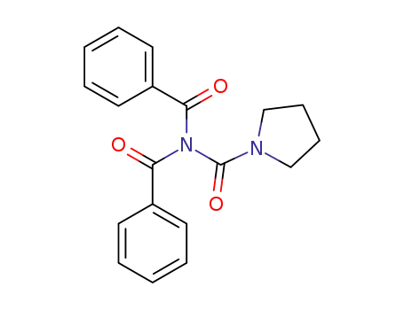 Molecular Structure of 104417-78-9 (Pyrrolidine-1-carboxylic acid dibenzoylamide)