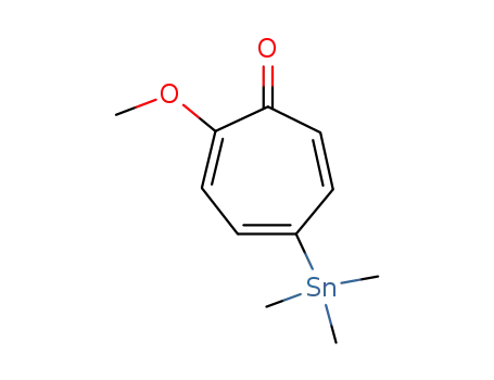 Molecular Structure of 167010-24-4 (2,4,6-Cycloheptatrien-1-one, 2-methoxy-5-(trimethylstannyl)-)