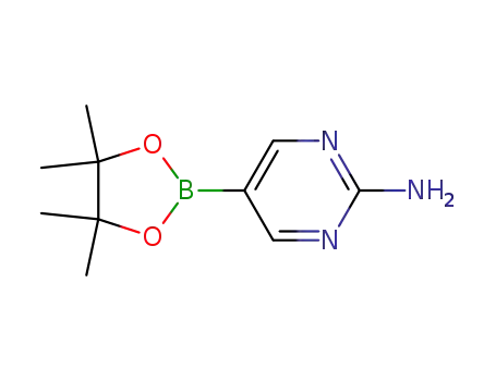 Molecular Structure of 402960-38-7 (2-AMINOPYRIMIDINE-5-BORONIC ACID, PINACOL ESTER)
