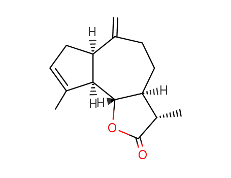 Molecular Structure of 38236-17-8 (Azuleno[4,5-b]furan-2(3H)-one,3a,4,5,6,6a,7,9a,9b-octahydro-3,9-dimethyl-6-methylene-, (3S,3aS,6aR,9aR,9bS)-)