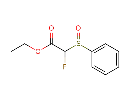 Molecular Structure of 129599-90-2 (Acetic acid, fluoro(phenylsulfinyl)-, ethyl ester)