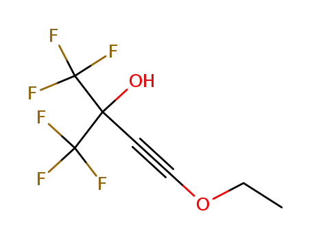 Molecular Structure of 83740-44-7 (4-ethoxy-1,1,1-trifluoro-2-(trifluoromethyl)-3-butyn-2-ol)