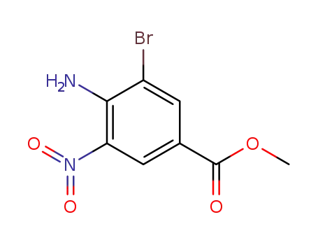 Molecular Structure of 105655-17-2 (Methyl 4-amino-3-bromo-5-nitrobenzenecarboxylate)