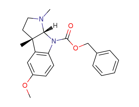 5-methoxy-1,3a-dimethyl-2,3,3a,8a-tetrahydro-1<i>H</i>-pyrrolo[2,3-<i>b</i>]indole-8-carboxylic acid benzyl ester