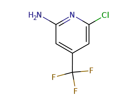 Molecular Structure of 34486-23-2 (6-Chloro-4-(trifluoromethyl)pyridin-2-amine)