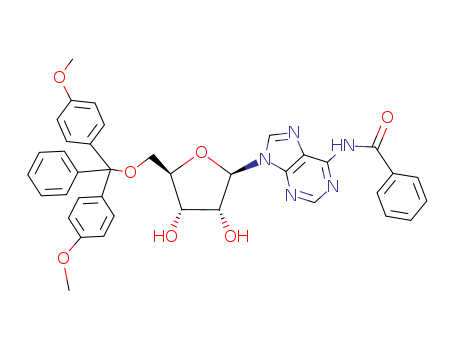 N-[9-[5-[[bis(4-methoxyphenyl)-phenylmethoxy]methyl]-3,4-dihydroxyoxolan-2-yl]purin-6-yl]benzamide cas no. 81246-82-4 98%