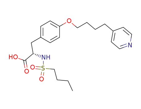 Molecular Structure of 149490-61-9 (N-Butylsulfonyl-O-(4-(4-pyridinyl)butyl)-L-tyrosine)