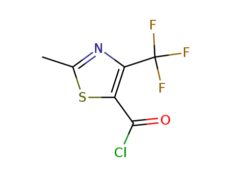 Molecular Structure of 117724-64-8 (2-Methyl-4-(trifluoromethyl)-1,3-thiazole-5-carbonyl chloride , 97%)